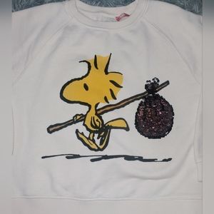 Peanut Woodstock Pullover Sweatshirt Size 9 Girl's. EUC